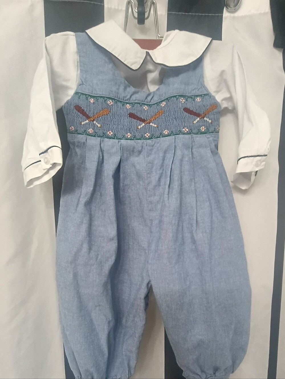Vintage Royal Child 12m   Baseball Romper.